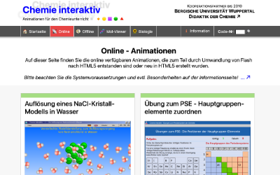 Screenshot der Website